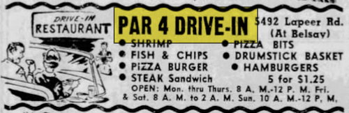 Par 4 Drive-In - Aug 15 1958 Article (newer photo)